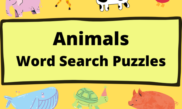 Animals Word Search Puzzles