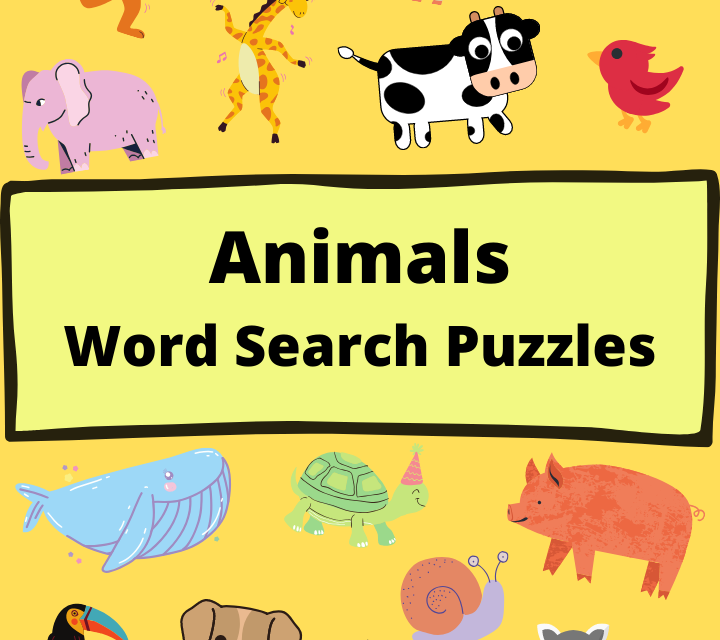 Animals Word Search Puzzles Puzzles To Play