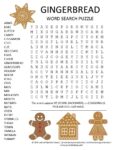 Gingerbread Word Search Puzzle