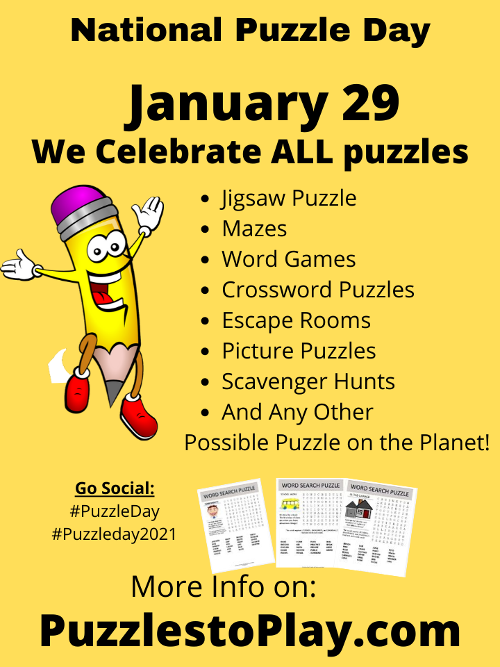 National Puzzle Day Puzzles To Play