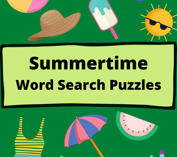 Summertime Word Search Puzzles