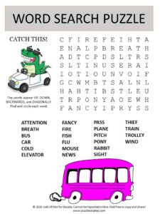 catch this word search puzzle