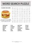 hamburgers word search puzzle