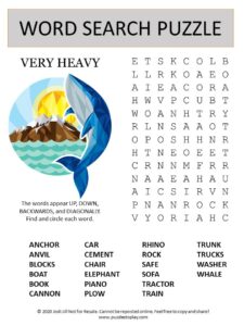 heavy word search puzzle