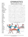Gymnastics word search puzzle