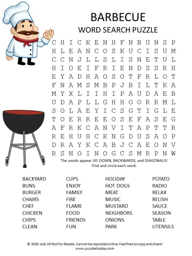 barbecue-word-search-gambaran