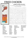 fried chicken word search puzzle