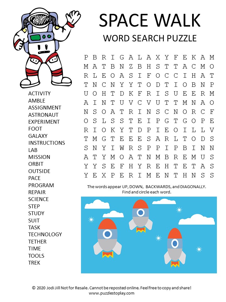 space walk word search puzzle puzzles to play