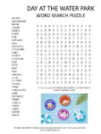 water park word search puzzle