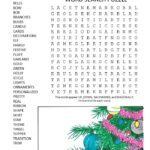 Christmas tree word search puzzle