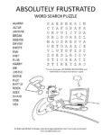 Frustrated word search puzzle
