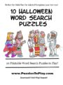 Halloween word search puzzle book