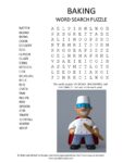 baking word search puzzle