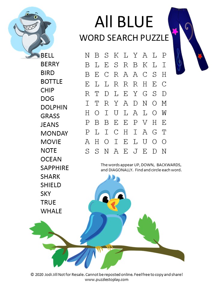 Word Search Puzzle Worksheet