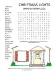 christmas lights word search puzzle