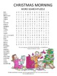 christmas morning word search puzzle