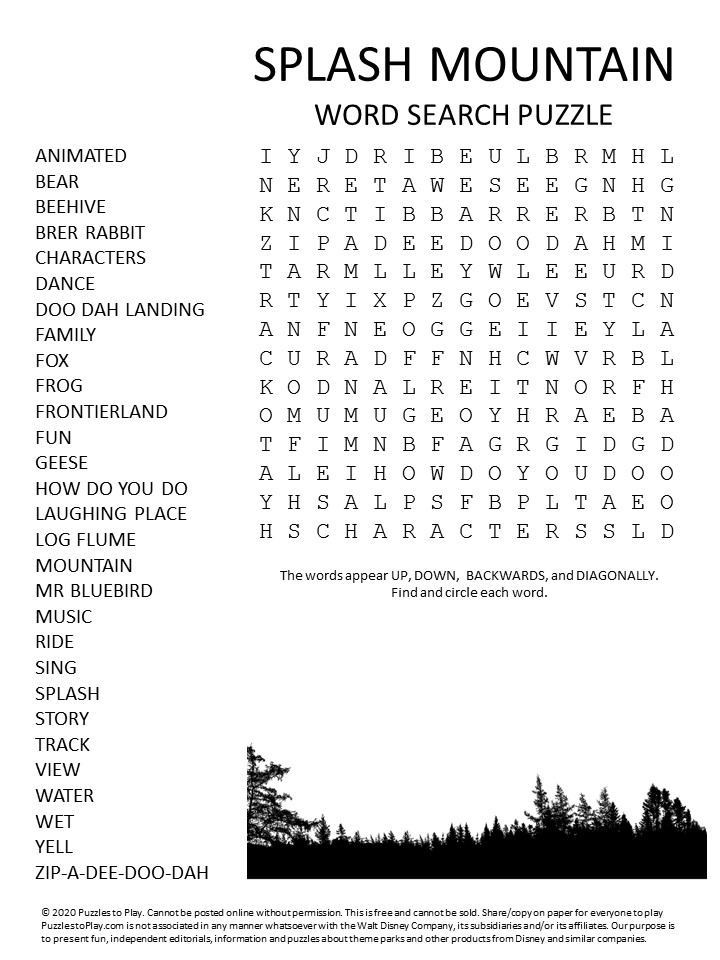 free printable disney puzzles and word search games puzzles to play