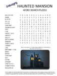 disney's haunted mansion word search puzzle