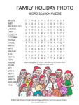 family holiday photo word search puzzle