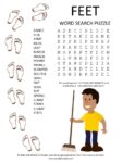 feet word search puzzle