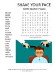 shave your face word search puzzle