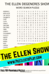 Free Printable television shows word search puzzles