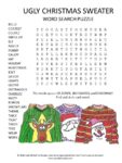 ugly christmas sweater word search puzzle