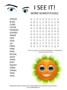 I see it word search puzzle