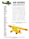 air show word search puzzle