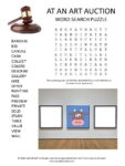 art auction word search puzzle