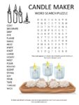 candle maker word search puzzle