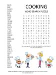 cooking word search puzzle