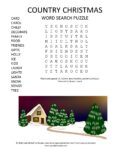 country christmas word search puzzle