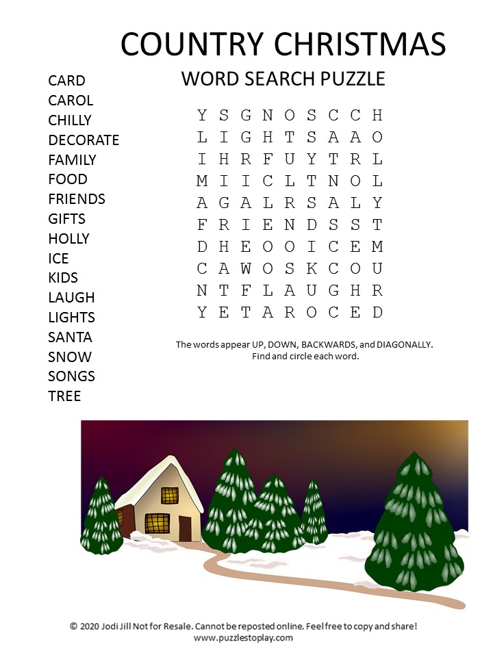 christmas word search puzzles for kids