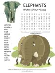 elephants word search puzzle