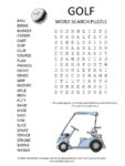 golf word search puzzle