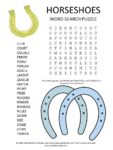 horseshoes game word search puzzle