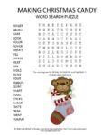 making christmas candy word search puzzle