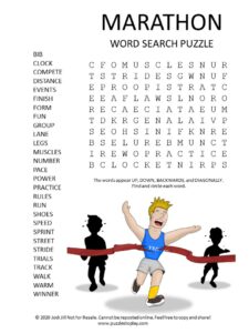 marathon word search puzzle