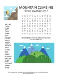 mountain climbing word search puzzle