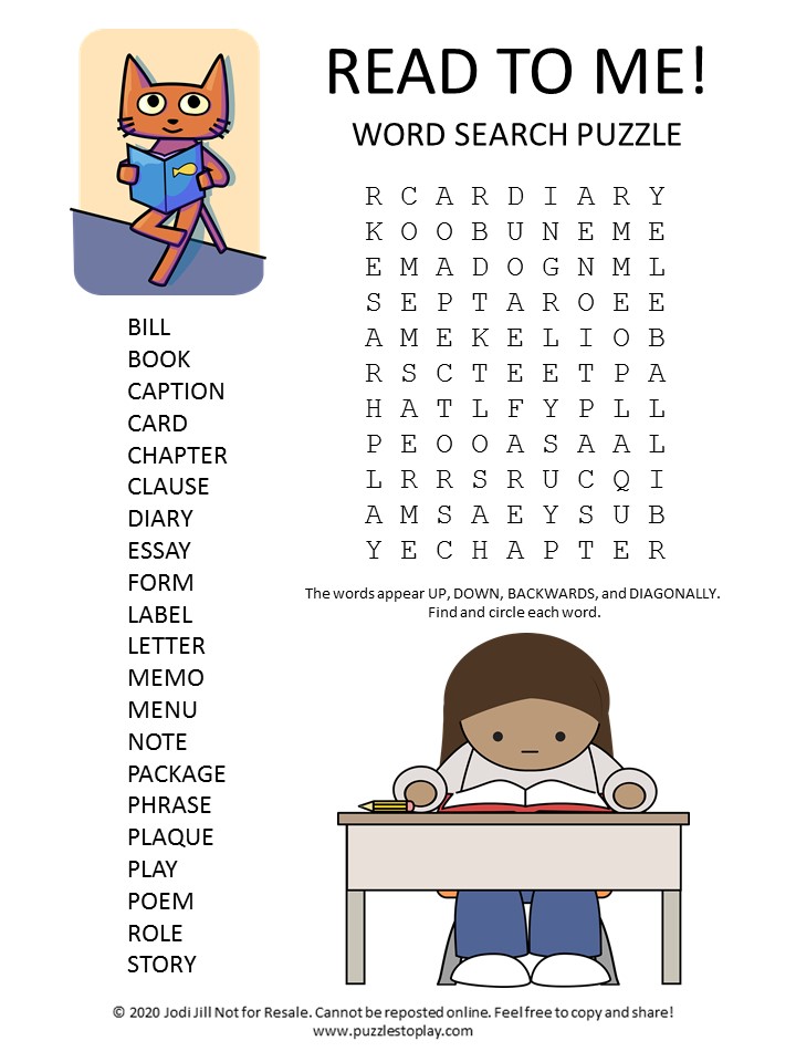 Read Word Search Puzzle Puzzles to Play