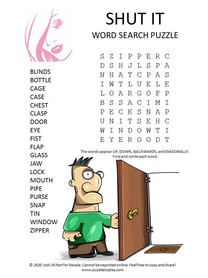 shut word search puzzle