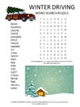 winter driving word search puzzle