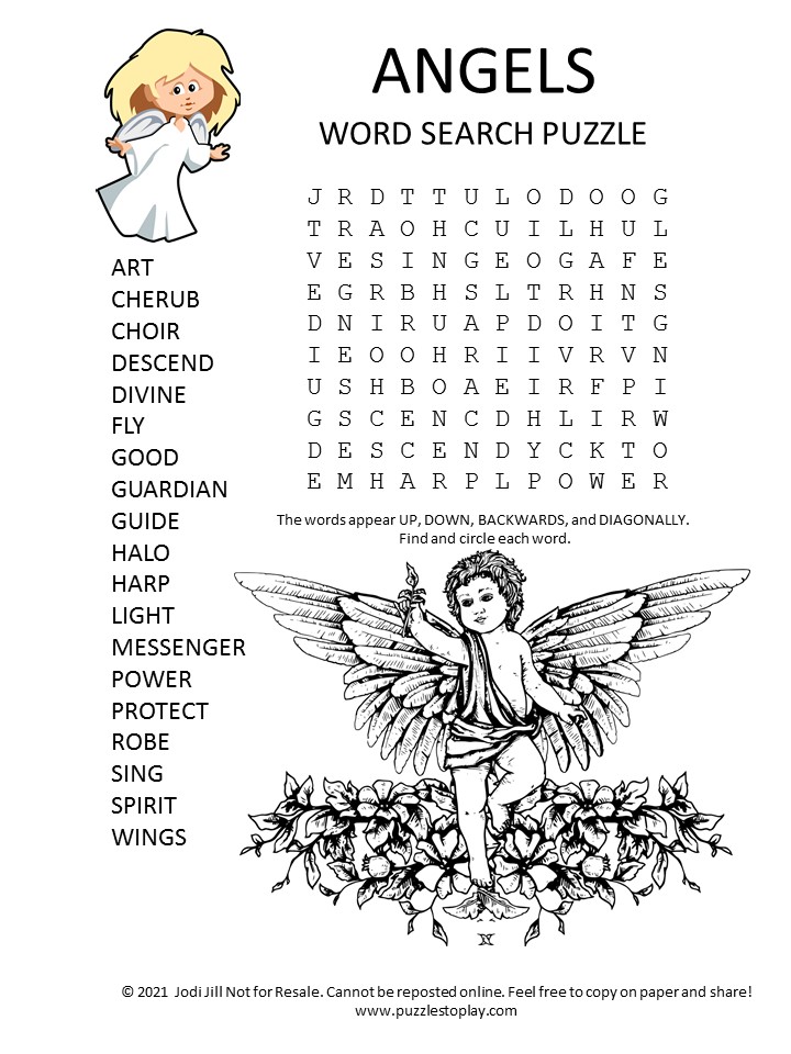 Angel Word Search In 4