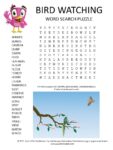 bird watching word search puzzle