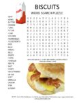 biscuits word search puzzle