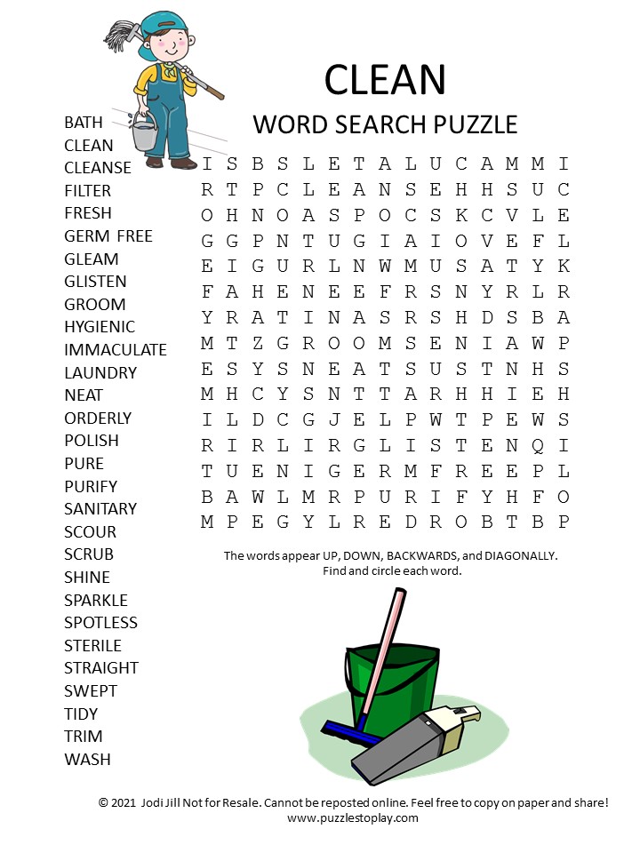 keep it clean routine crossword