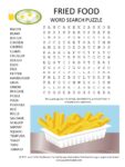 fried foods word search puzzle