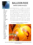 hot air balloon ride word search puzzle