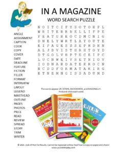in a magazine word search puzzle